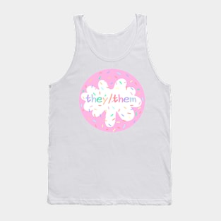 Birthday Cake They/Them Pronoun Pin Tank Top